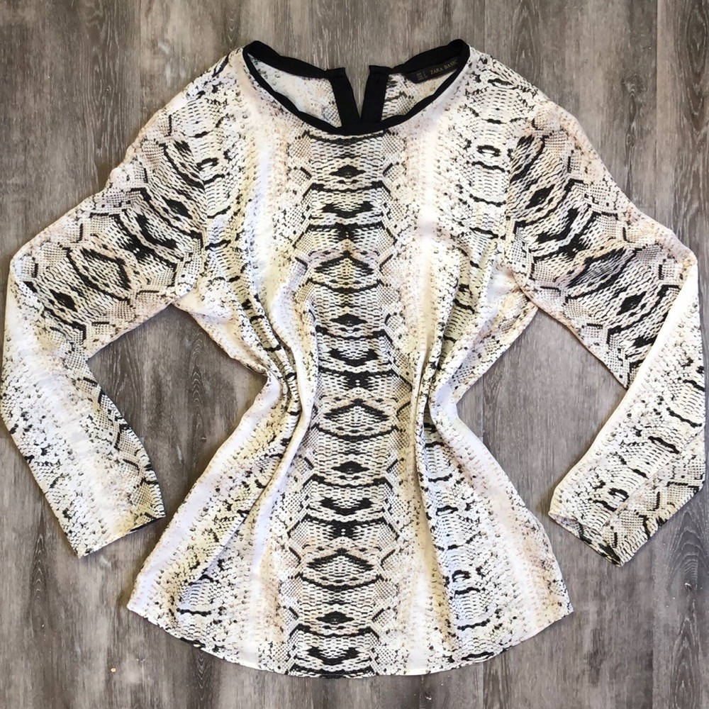 Snakeskin Print Top